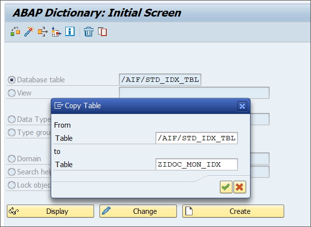 Create Single Index Table