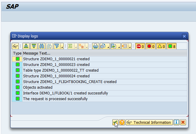 IDoc Structure Generator - Display Logs