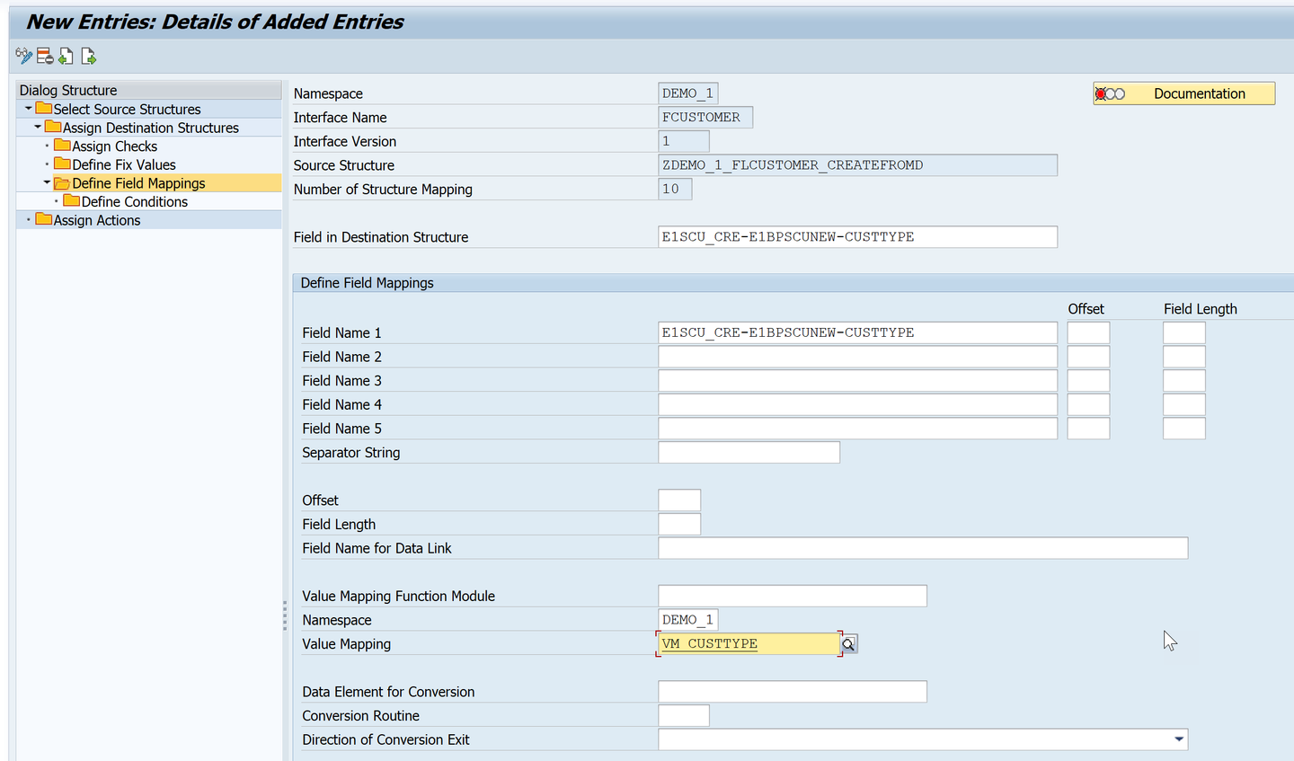 Define Field Mappings