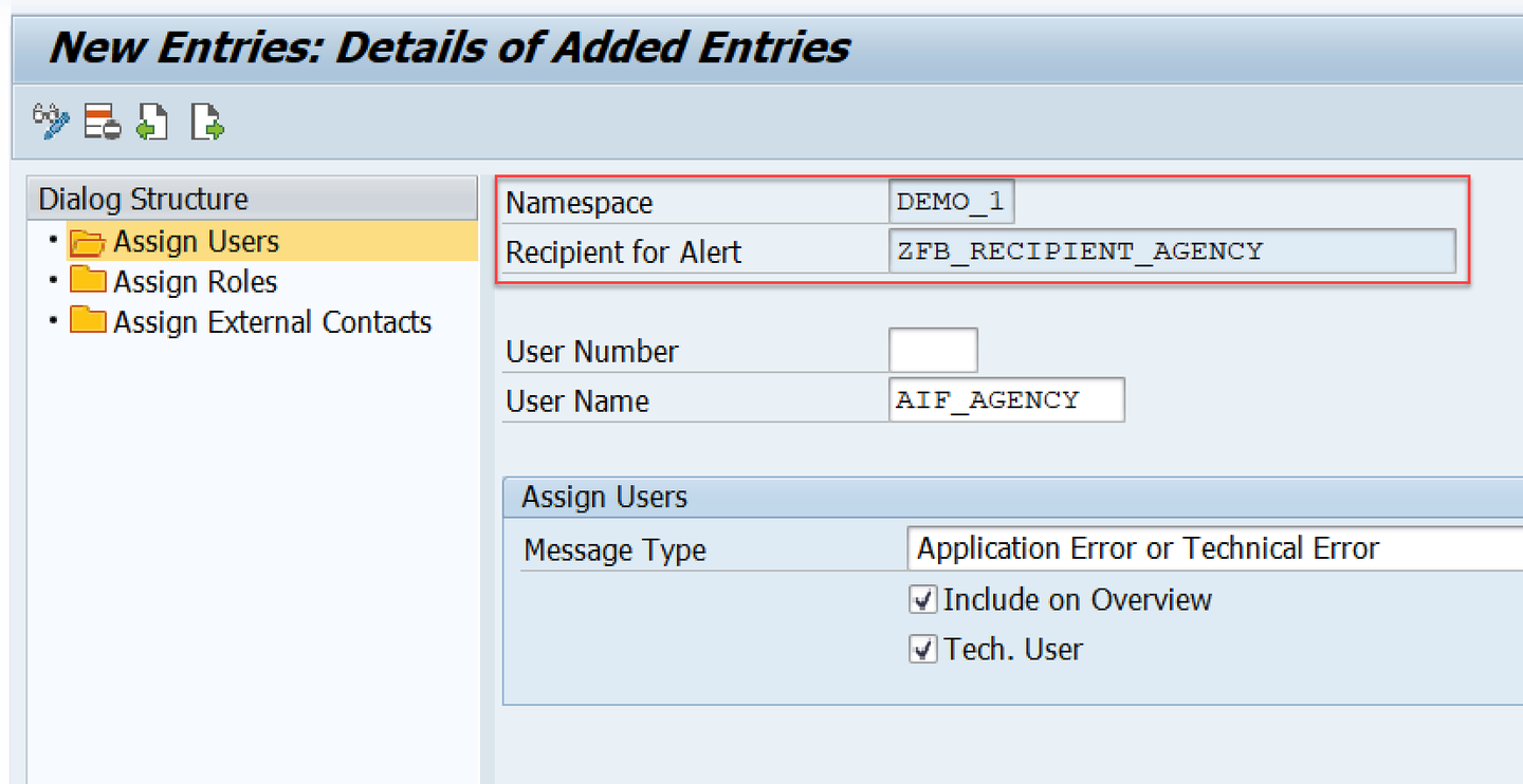 Assign users to recipient