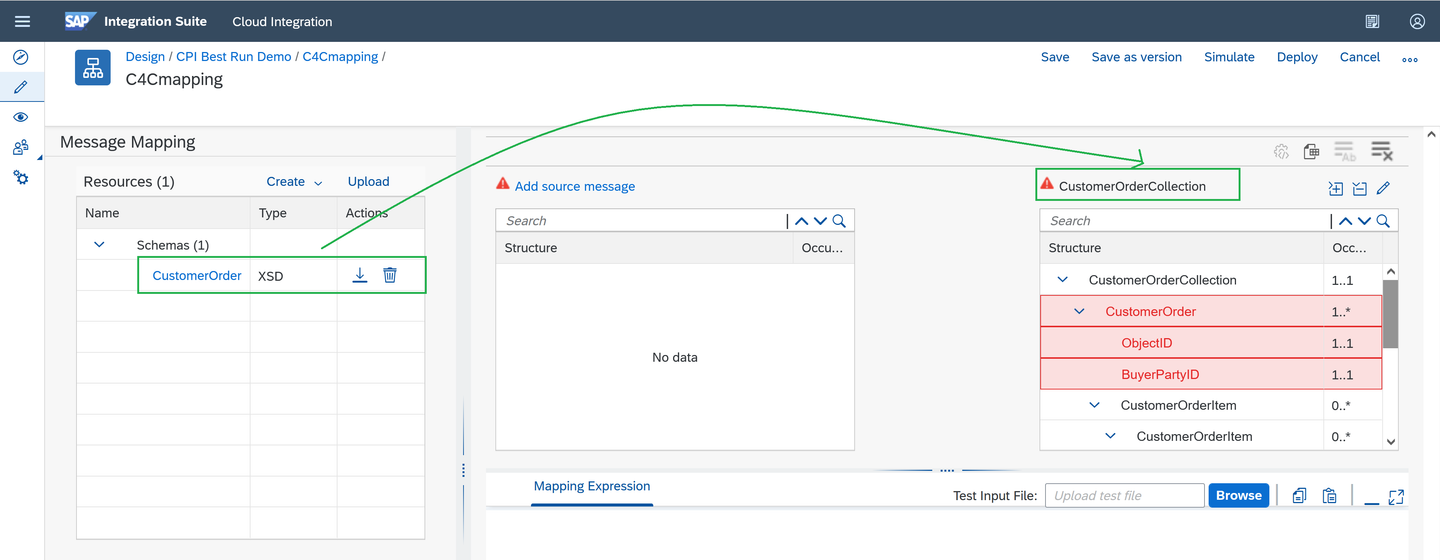 Adding the Target XSD Schema