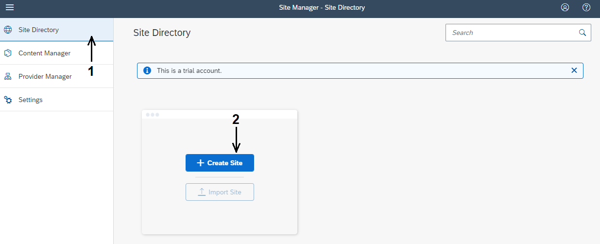 Figure 11 β Create New Site