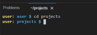 Figure 15 β Terminal at projects folder