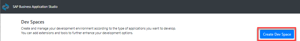 Create DEV Space