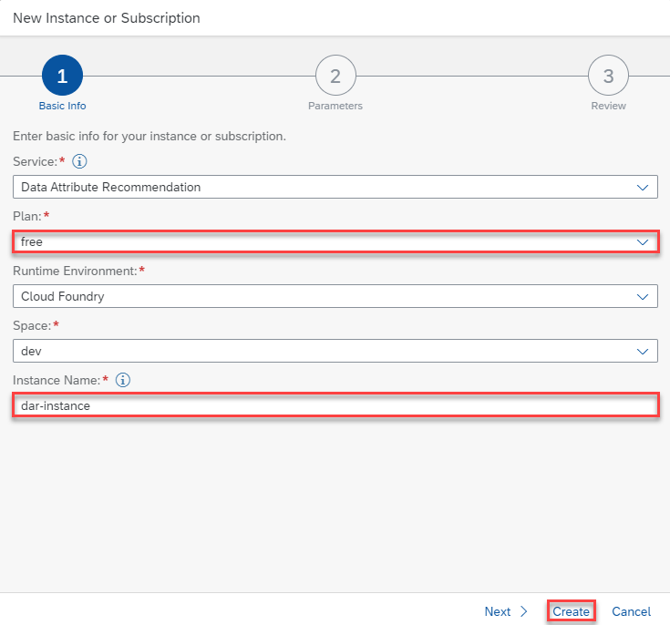Create Instance