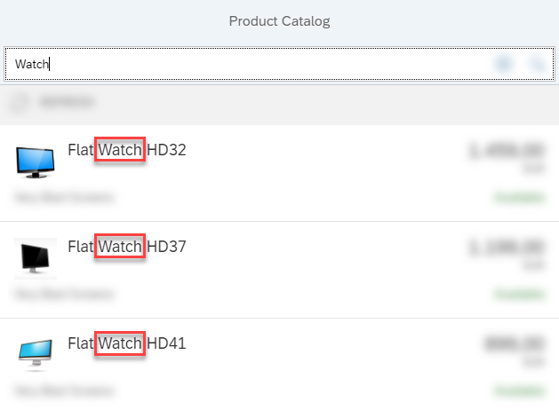 Comparison between Search Term and Search Result