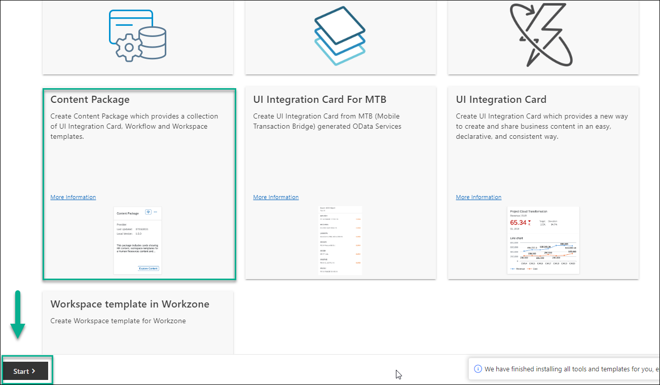 Content package template