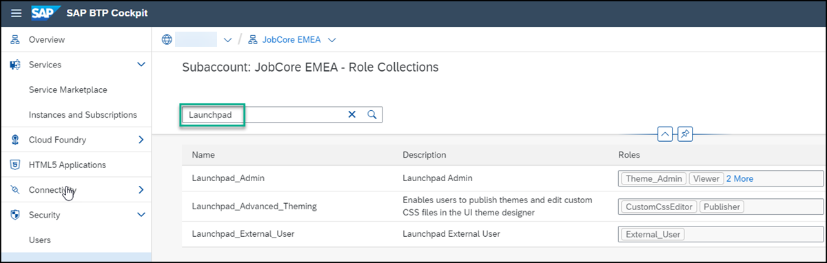 Search for launchpad admin