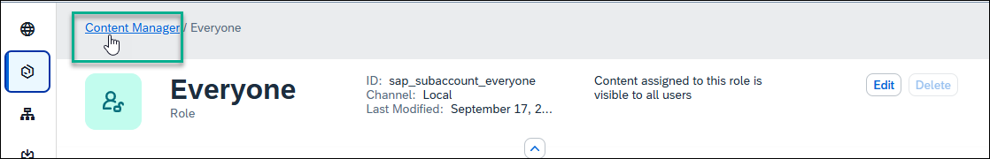 Open content manager