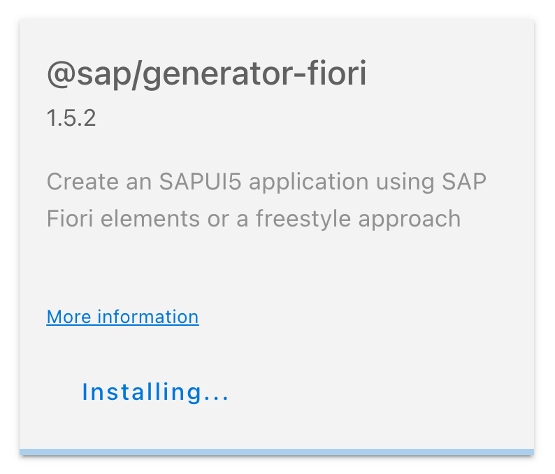 Application Generator installation