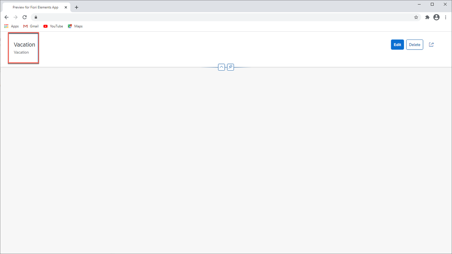 App object page title