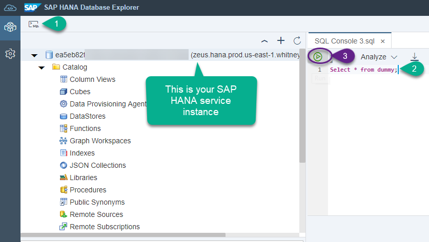 HaaS SQL Console