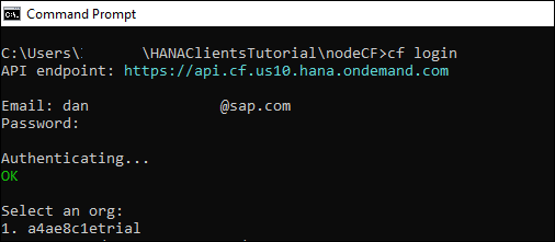 cf login