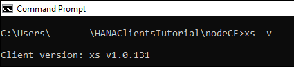 xs cli version