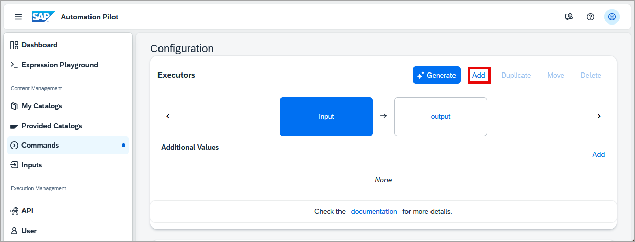 Add executor