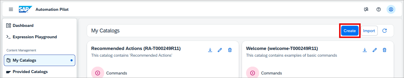 create a catalog