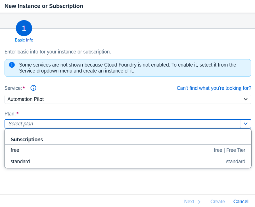 create service