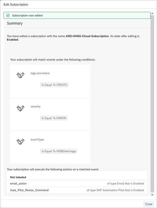 update event type