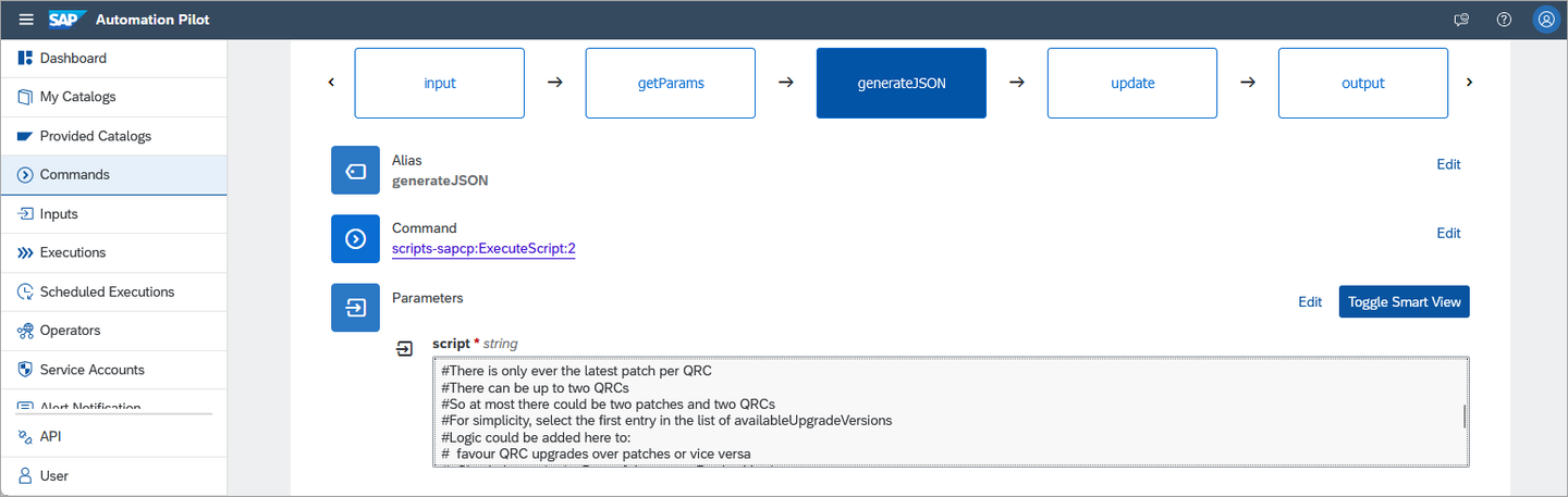 generate Update JSON