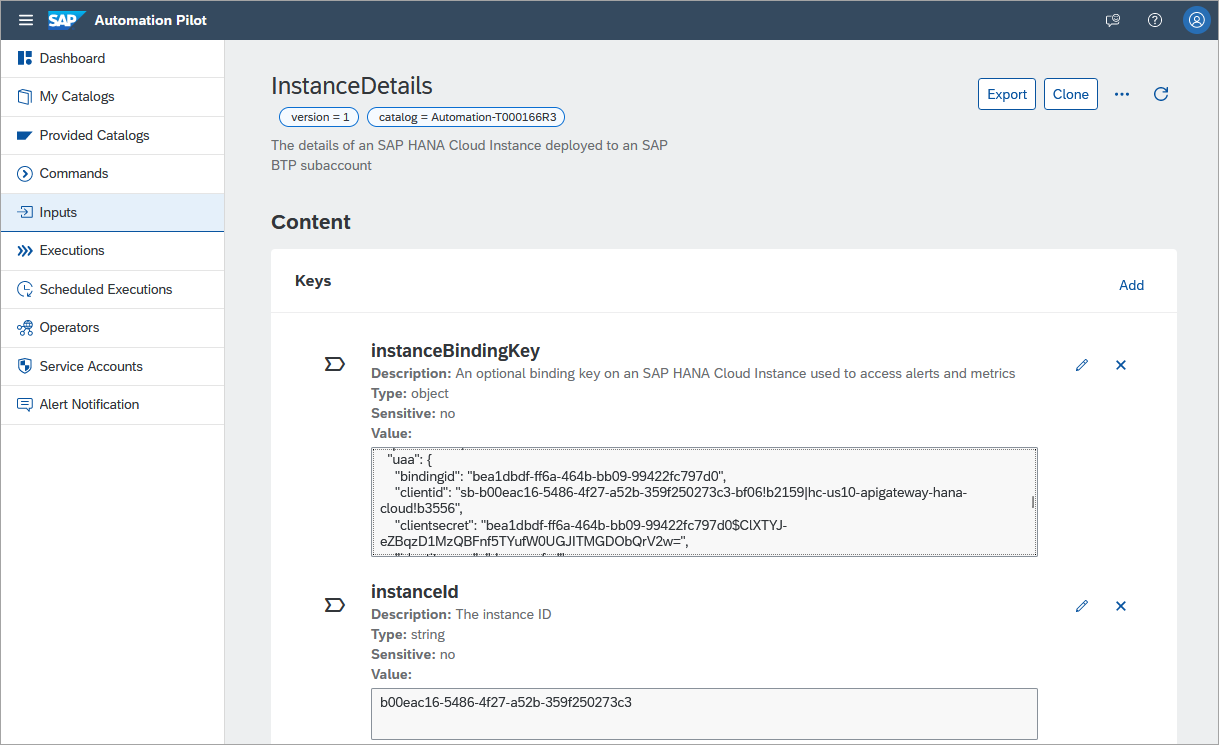 Instance Binding Key
