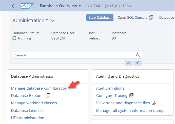 database configuration app