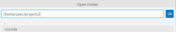 open the projects folder