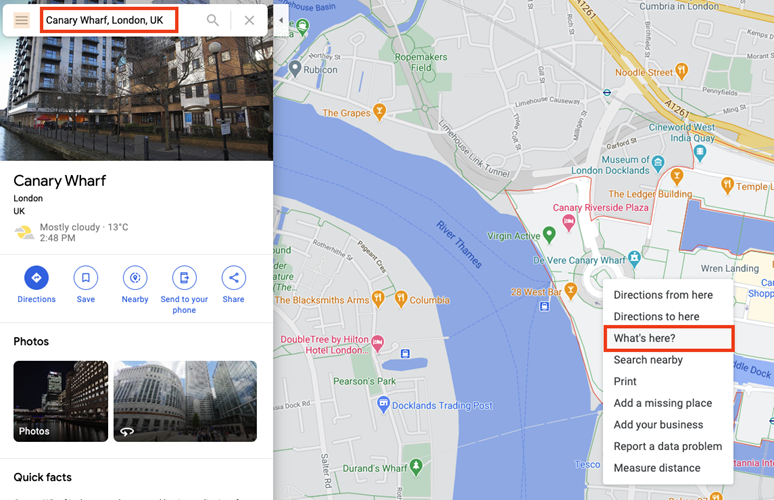 google maps whatβs here