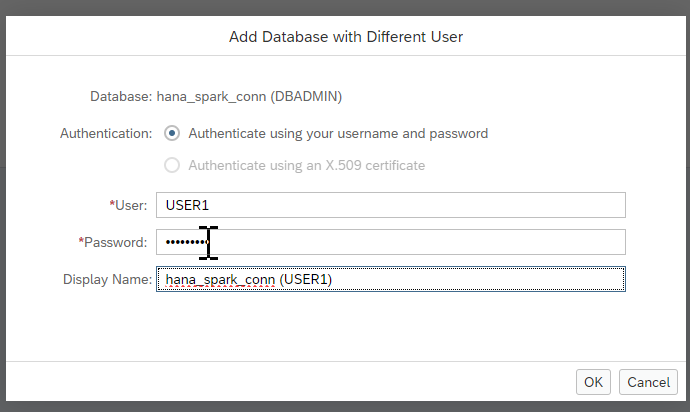 Login with new Database User