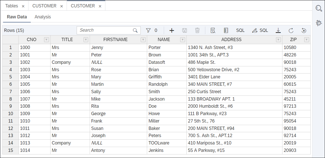 Table Editor