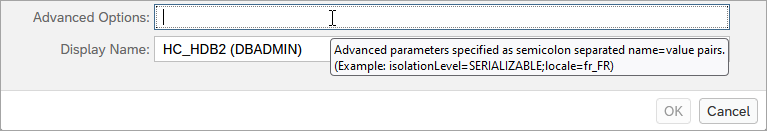 advanced options
