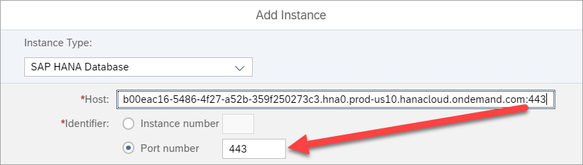 Image of where the port number is
