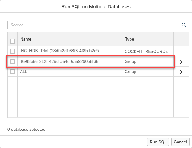 run on multiple databases in HXE
