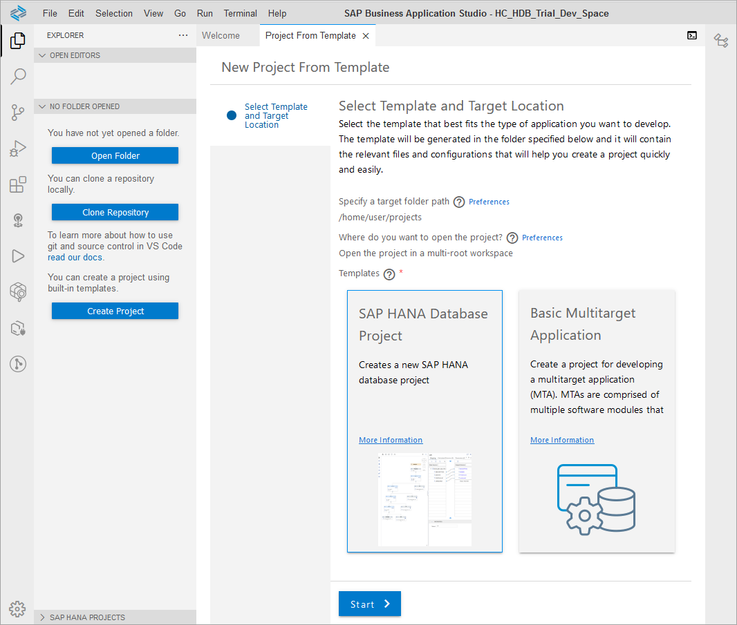 SAP HANA Database Application