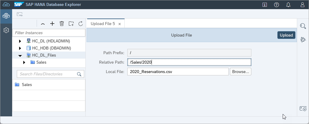 upload a file