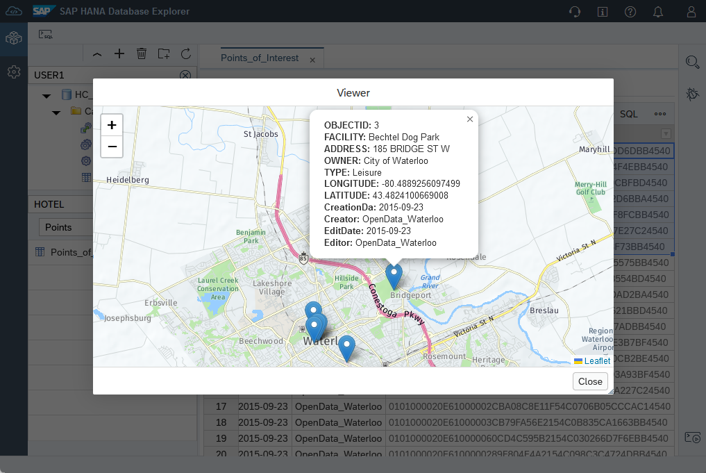 view data on a map