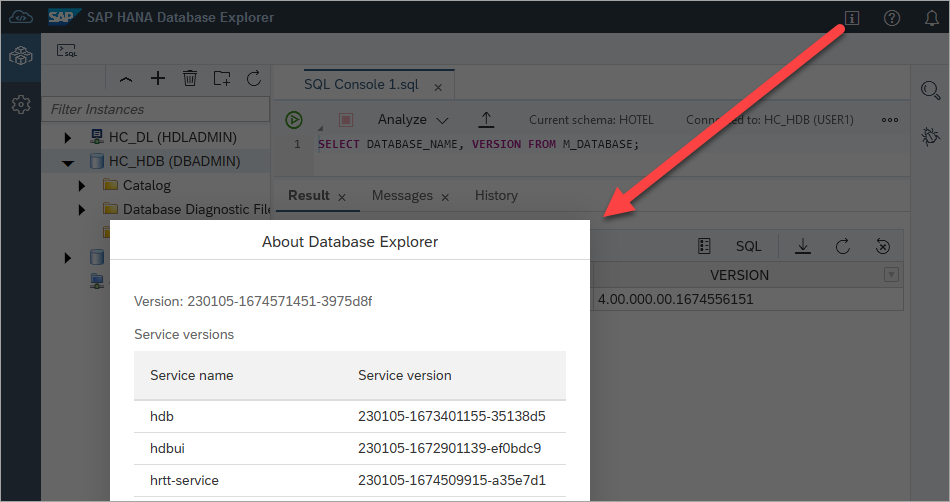 latest available version in SAP HANA Cloud