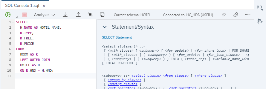 Statement Syntax Helper