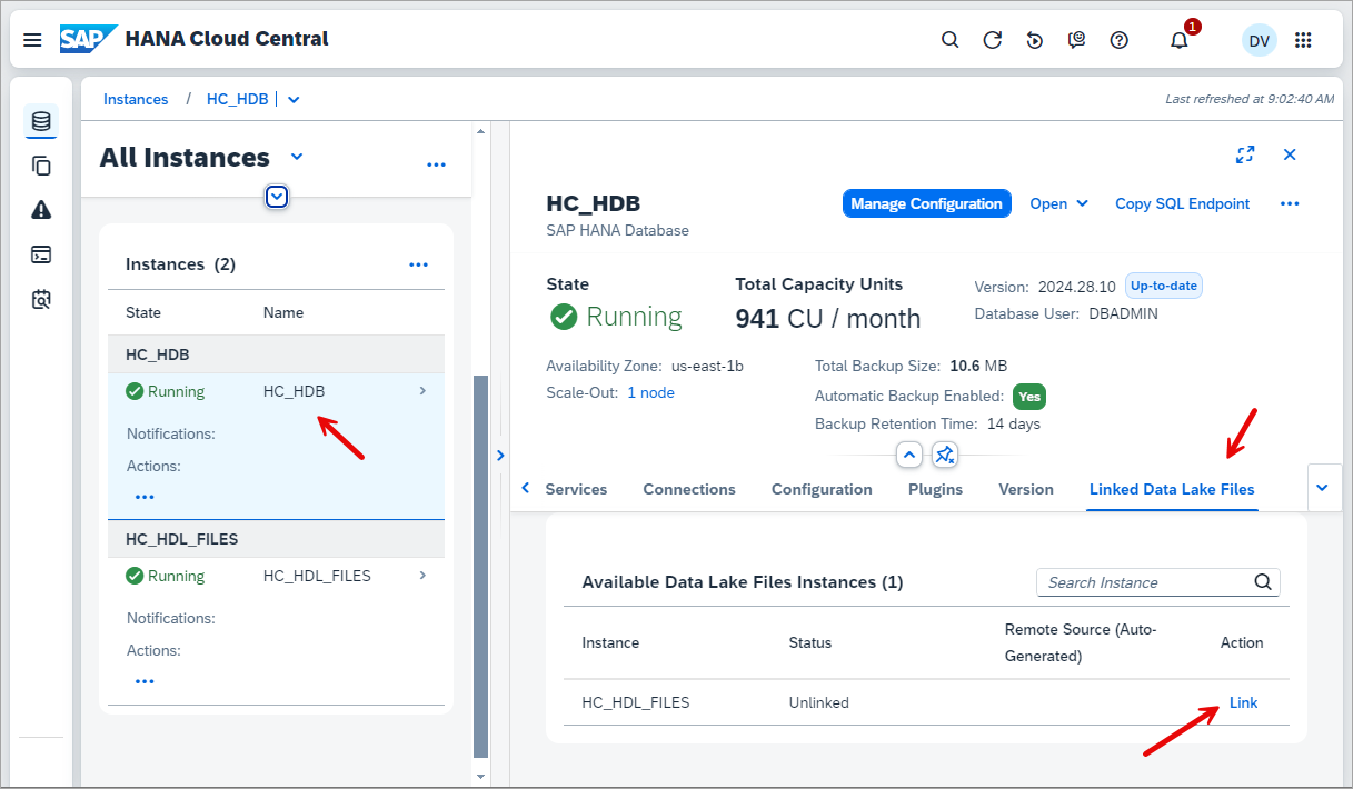 Linked data lake Files
