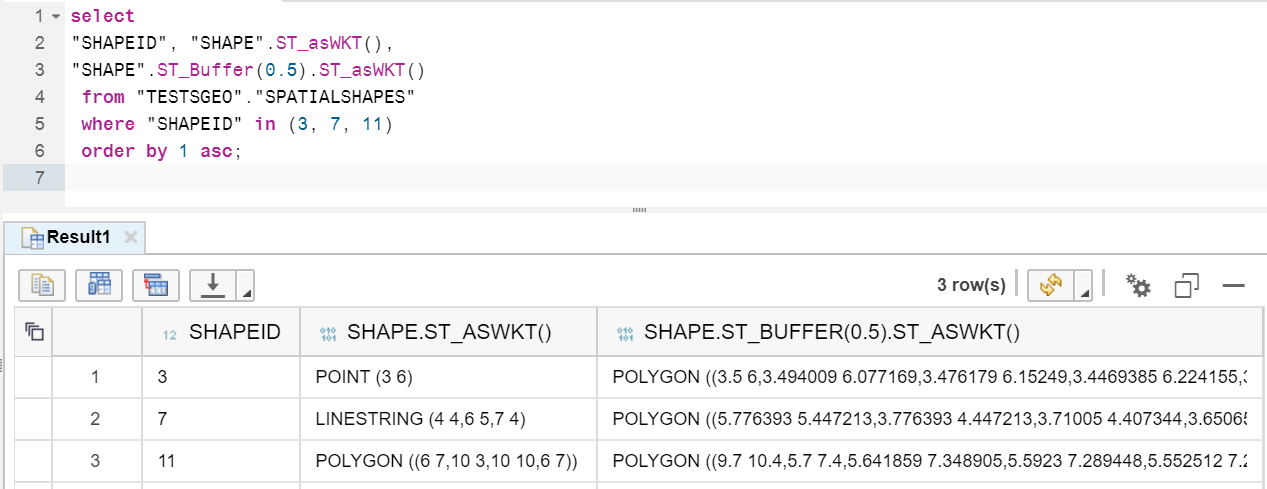 Buffer WKT for different geometry types