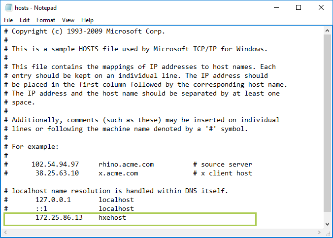 Windows Host File