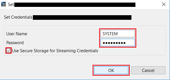 Enter Username and Password