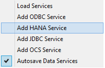 Add HANA Service