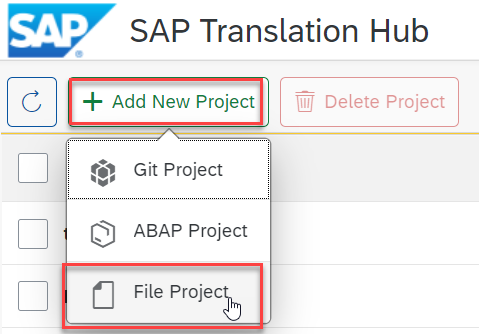 Create translation project