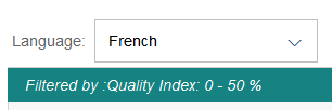 Confirm quality index filter