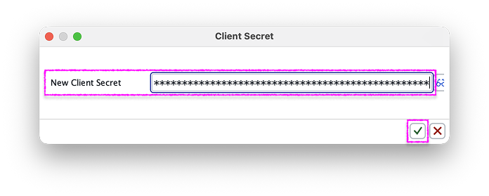 2.6: SOAUTH2_CLIENT - new client secret dialog