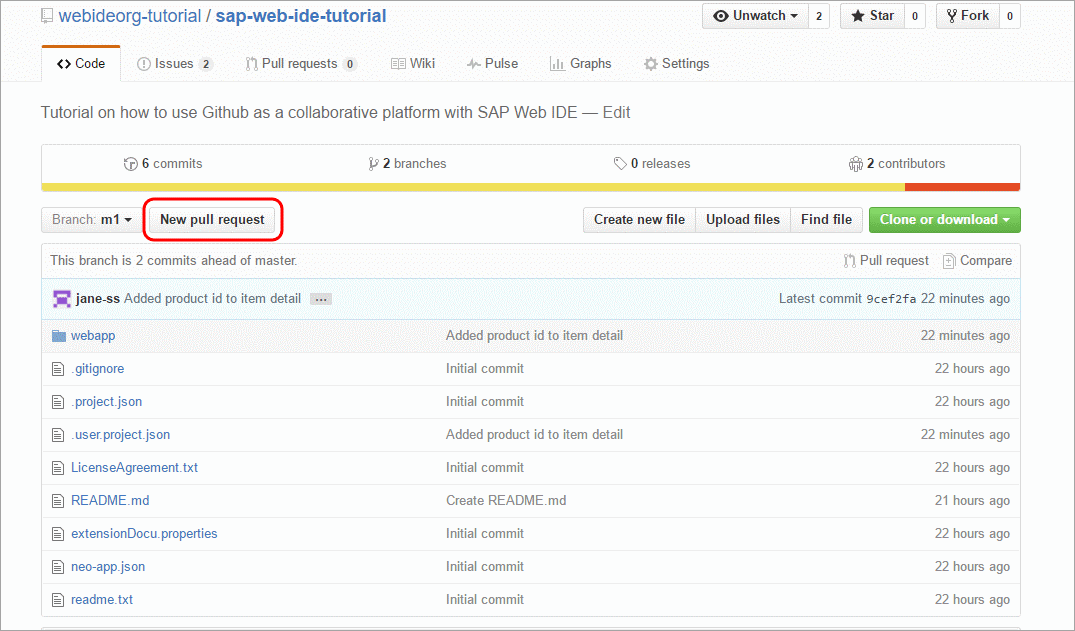 Create pull request