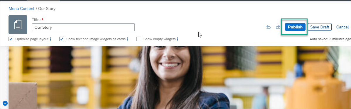 Publish workpage