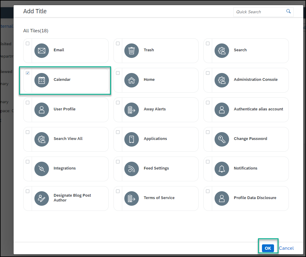 Select an application