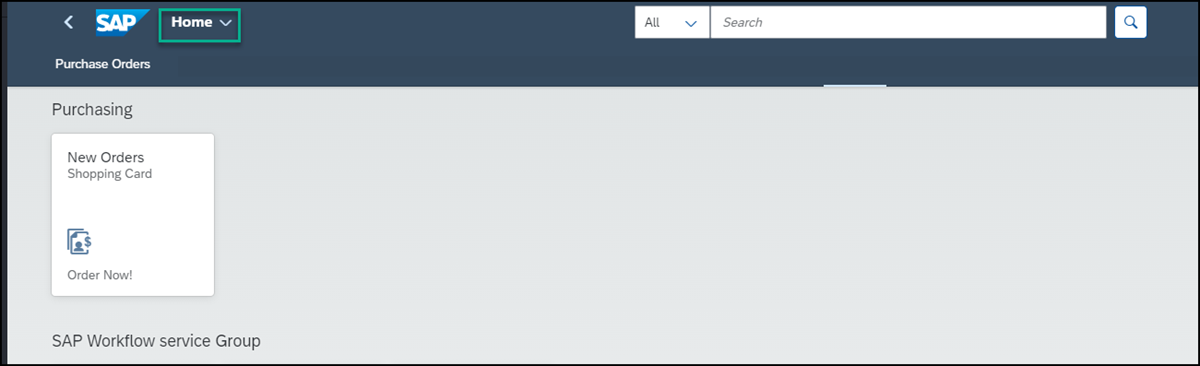 Navigate to Home page
