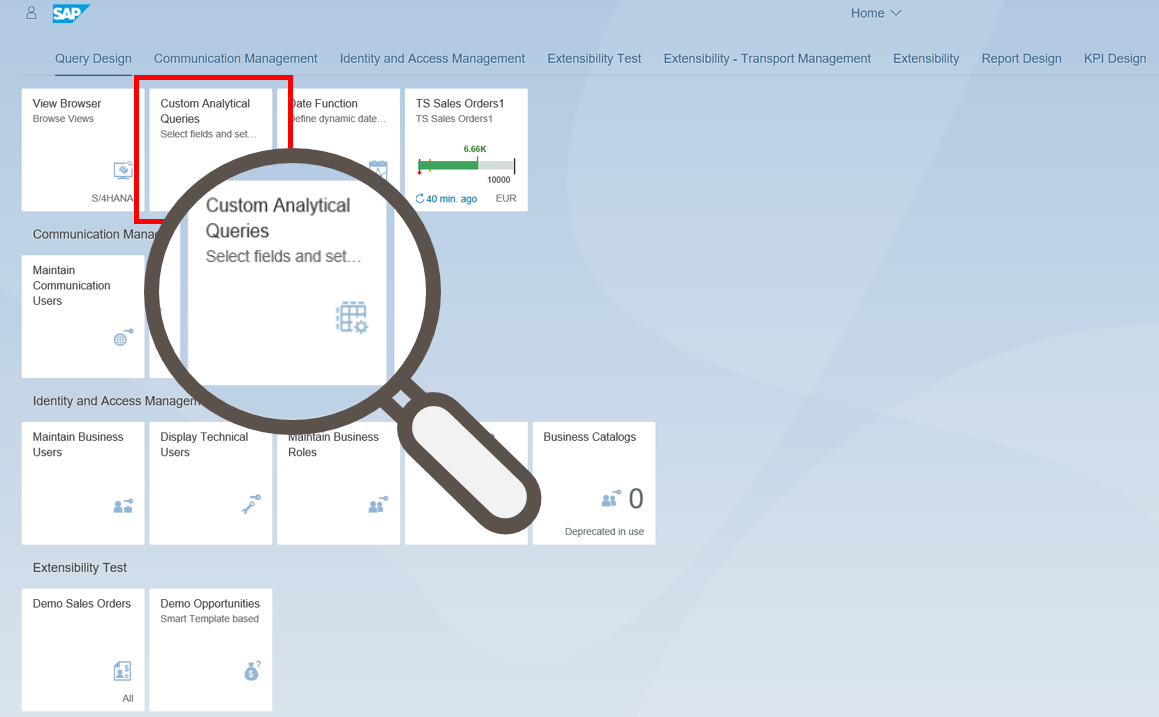 start Custom CDS View App